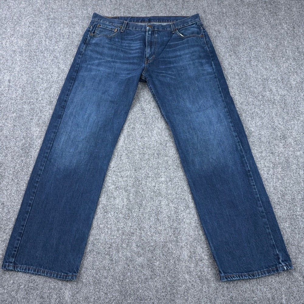 Levi's 569 Loose Straight Jeans Men 36x32 FITS 38x32 Dark Wash Denim 100% Cotton